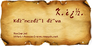 Könczöl Éva névjegykártya