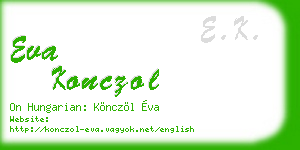 eva konczol business card