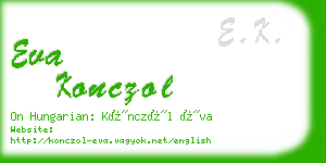 eva konczol business card